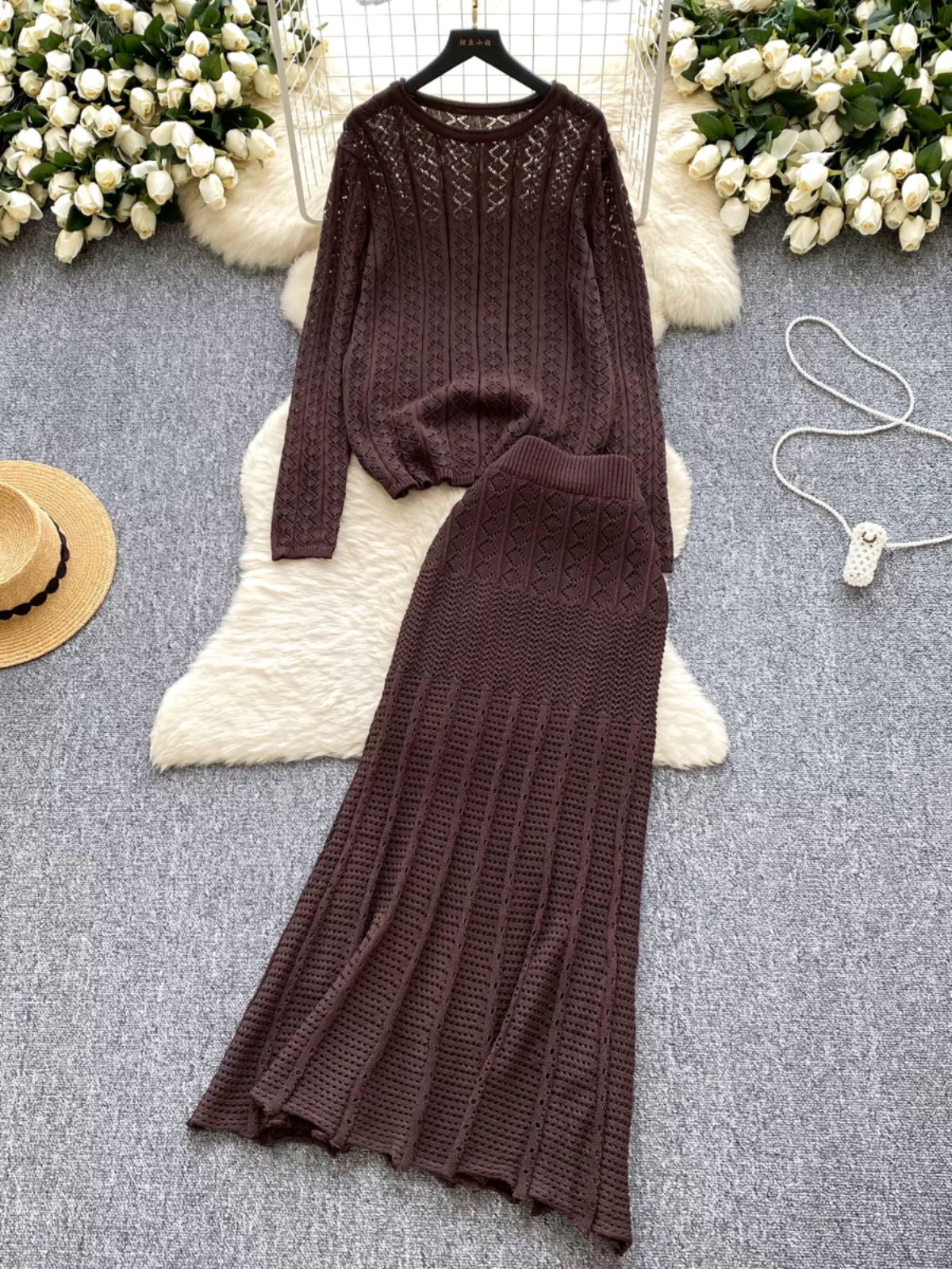 Love is the answer knitted set KTP280 images